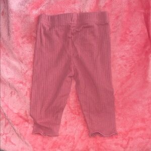 Pink Ribbed Baby Leggings